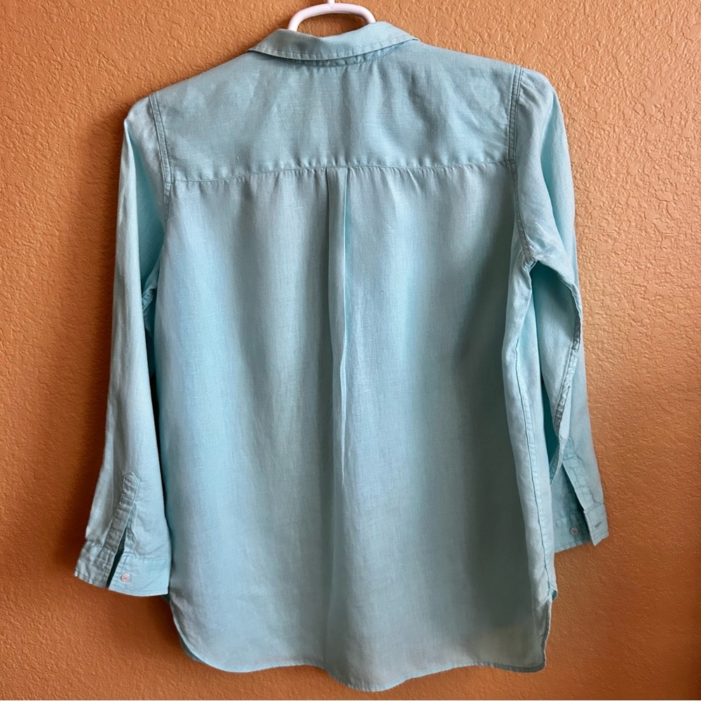 Boden Linen Long Sleeve Button Down Shirt - Picture 3 of 8